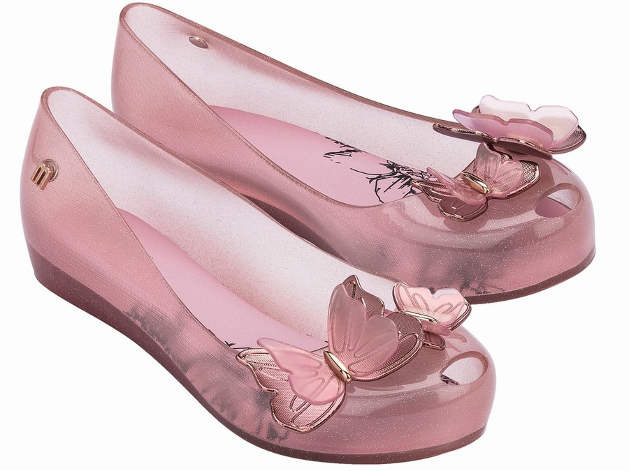 Bailarinas Melissa Ultragirl Butterfly Glitter Niños - Rosas - Argentina PEA-739405